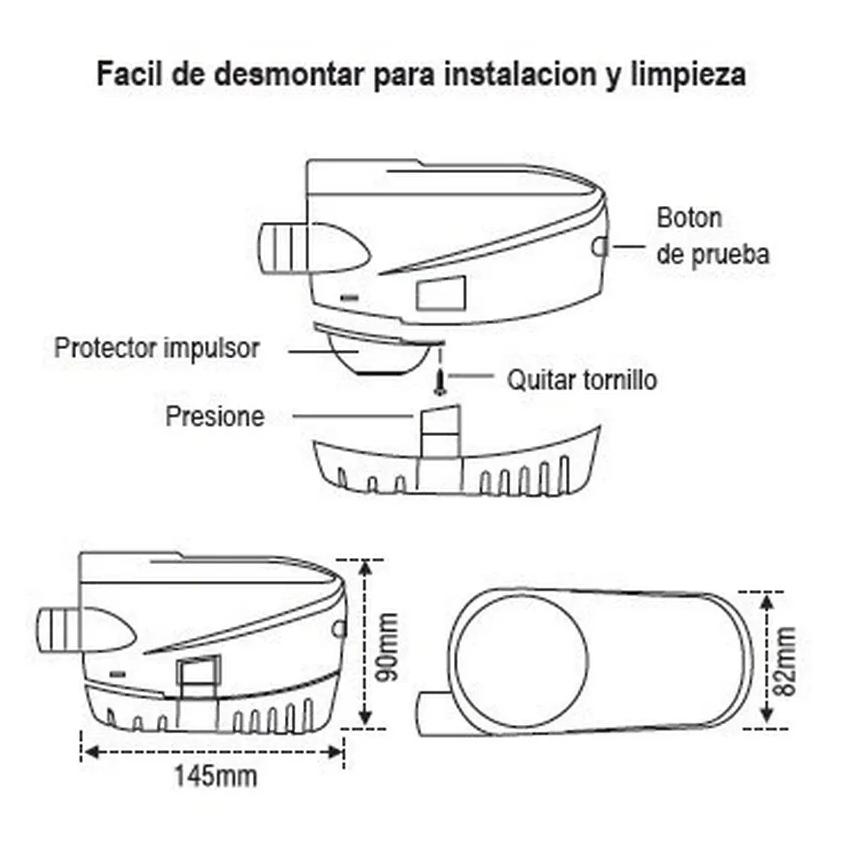 Bomba de porão submersível automática Lalizas
